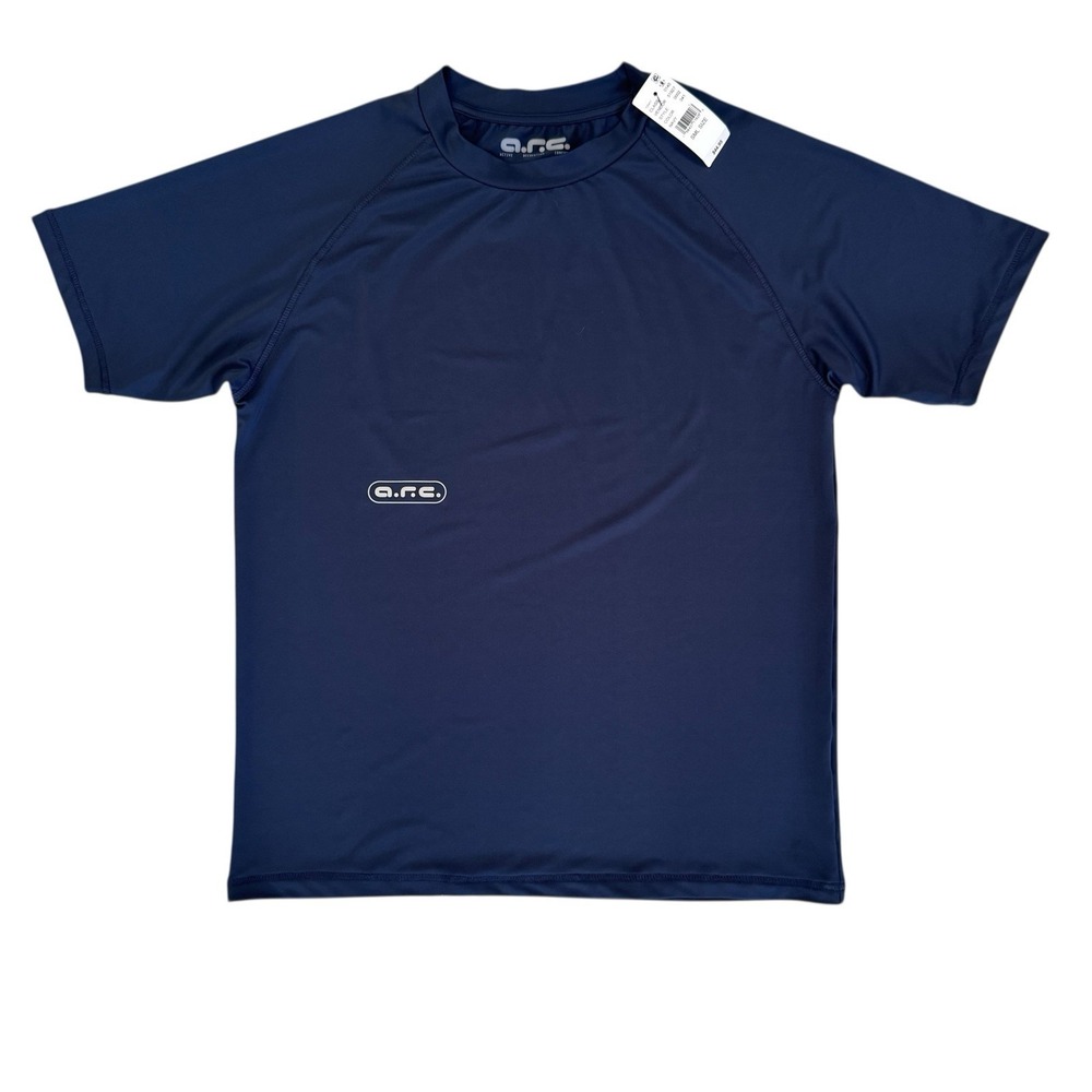 A.R.C. Small Navy Blue‎ Polyester Short Sleeve Men's Performance T-Shirt NWT